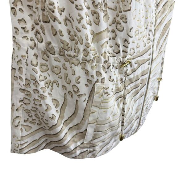 Chicos Zenergy Neema Vest Animal Print Beige Full Zip Lightweight Jacket 2 / L - Picture 2 of 16